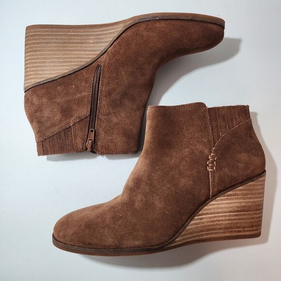 Lucky Brand Zorla Brown Suede Ankle Boots Women's Size 8.5 M NWT - Picture 4 of 7
